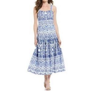 NWT Antonio Melani blue and white maxi dress
